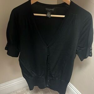 Banana Republic Black Shortsleeved Cardigan L NWOT